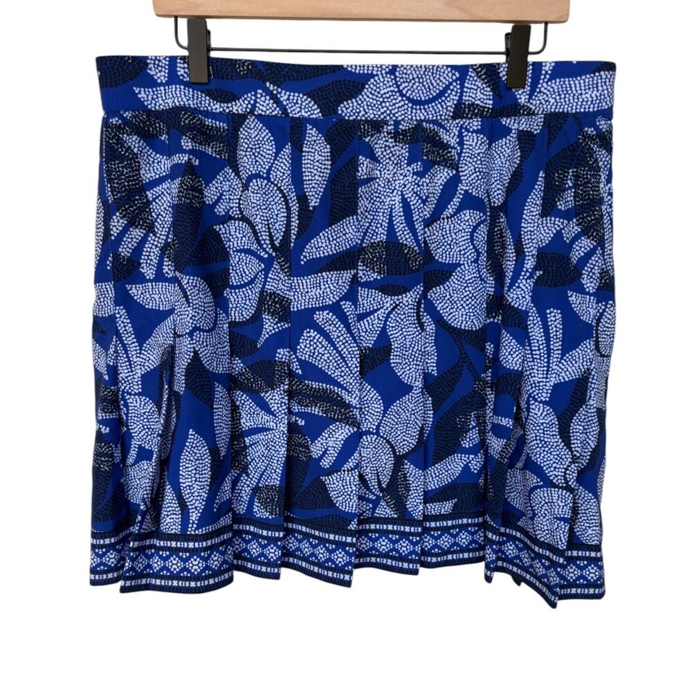 Chico's Zynergy Athletic Skort w Zip Pockets, Pleats, Floral Print NWT size 14